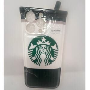 Starbucks Green White Rubber Cell‎ Phone Case 14 Pro Max